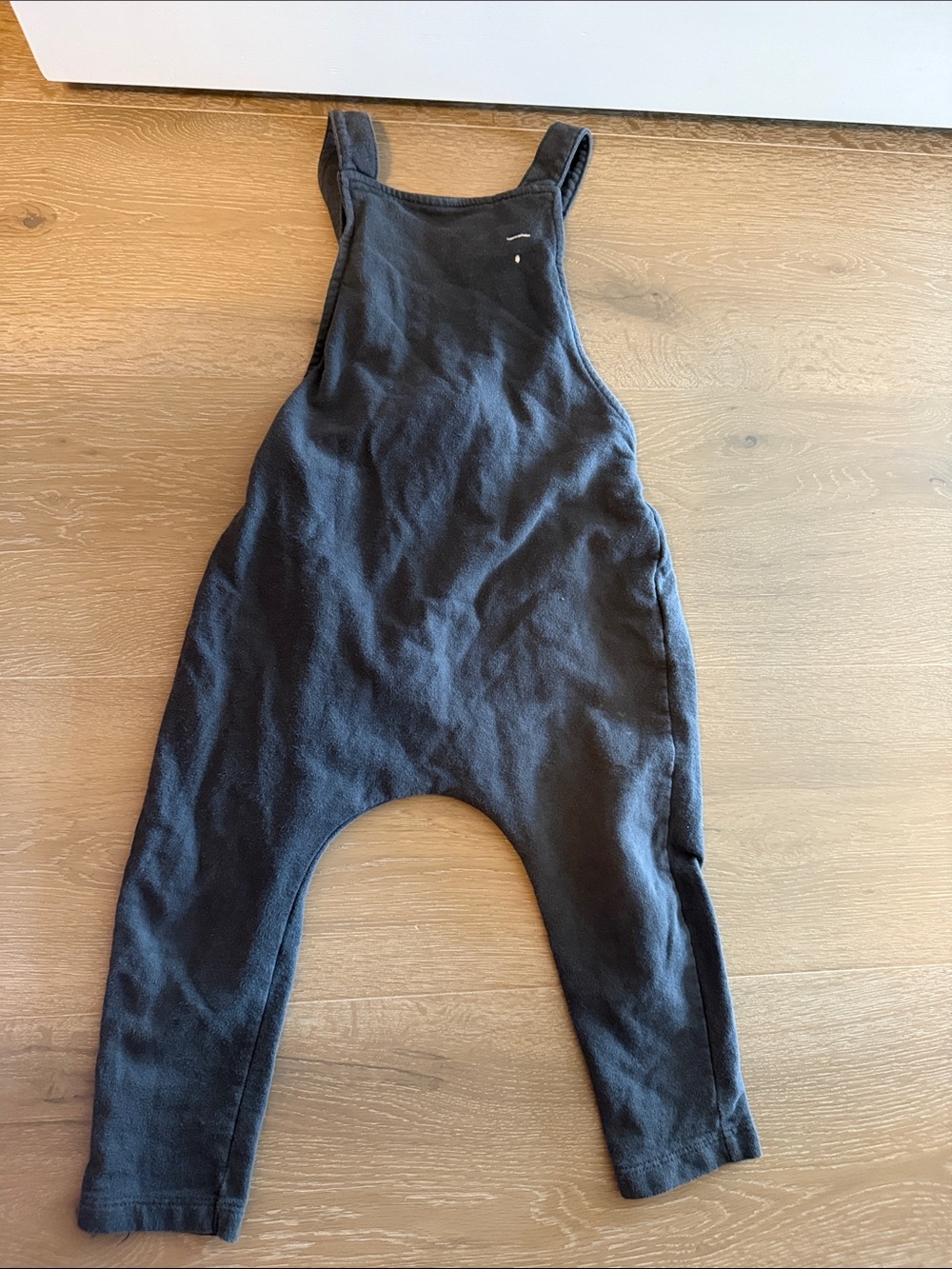 Kids Charcoal Overalls - Minimal Cotton Playwear 2/3T